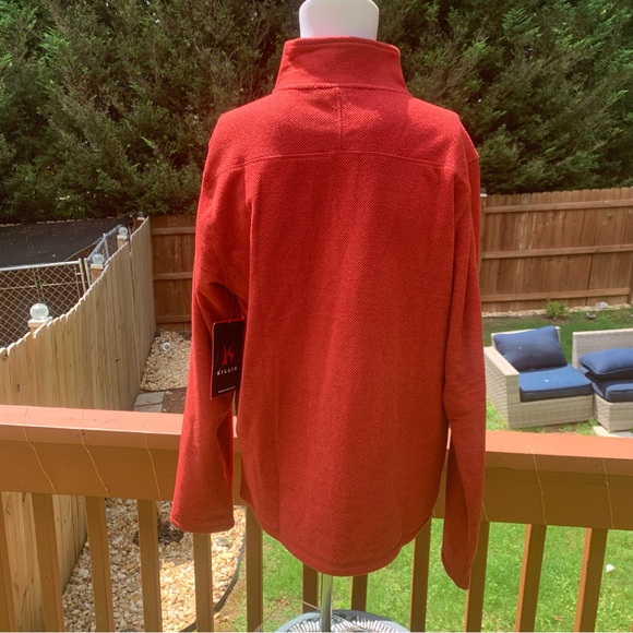 Killik Men's Essential 1/4 Zip Long Sleeve Casual Shirt | Size Large | Red NEW!! - Picture 3 of 9